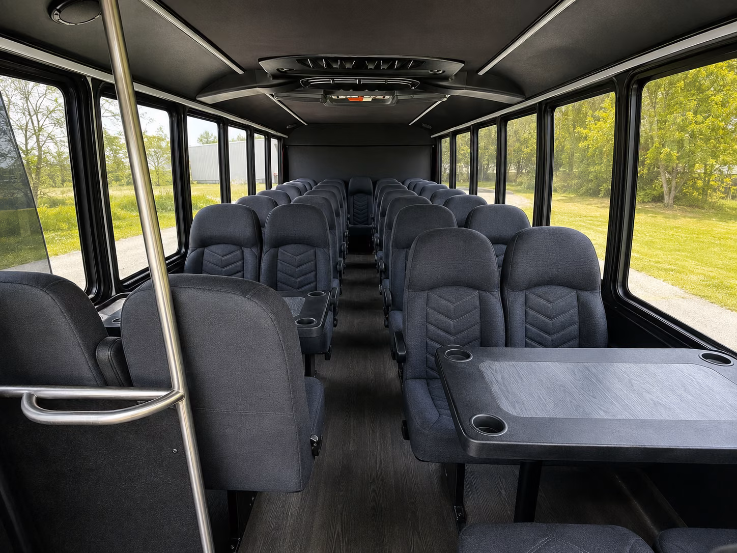 westminster 18 passenger minibus inside