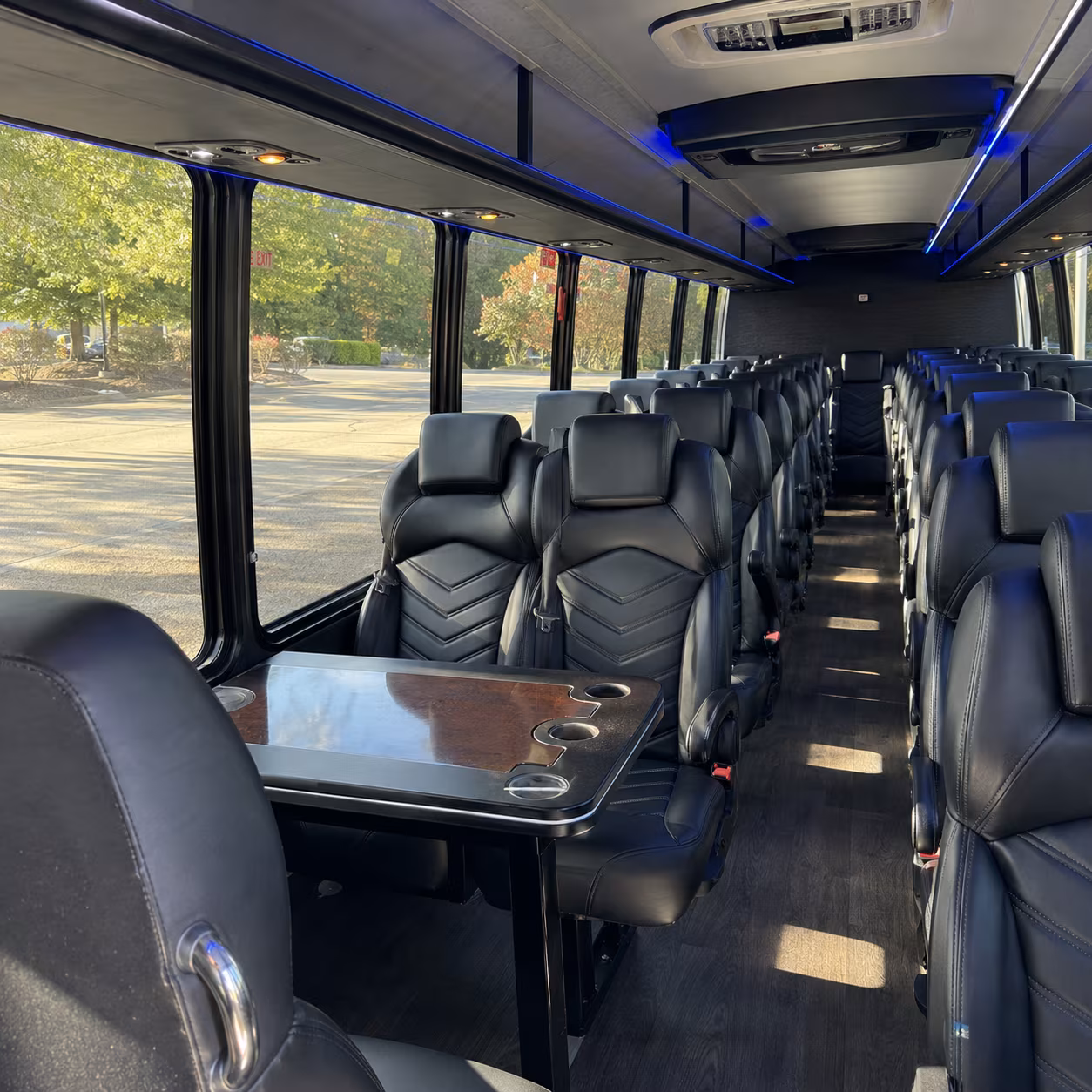 westminster 25 passenger minibus inside