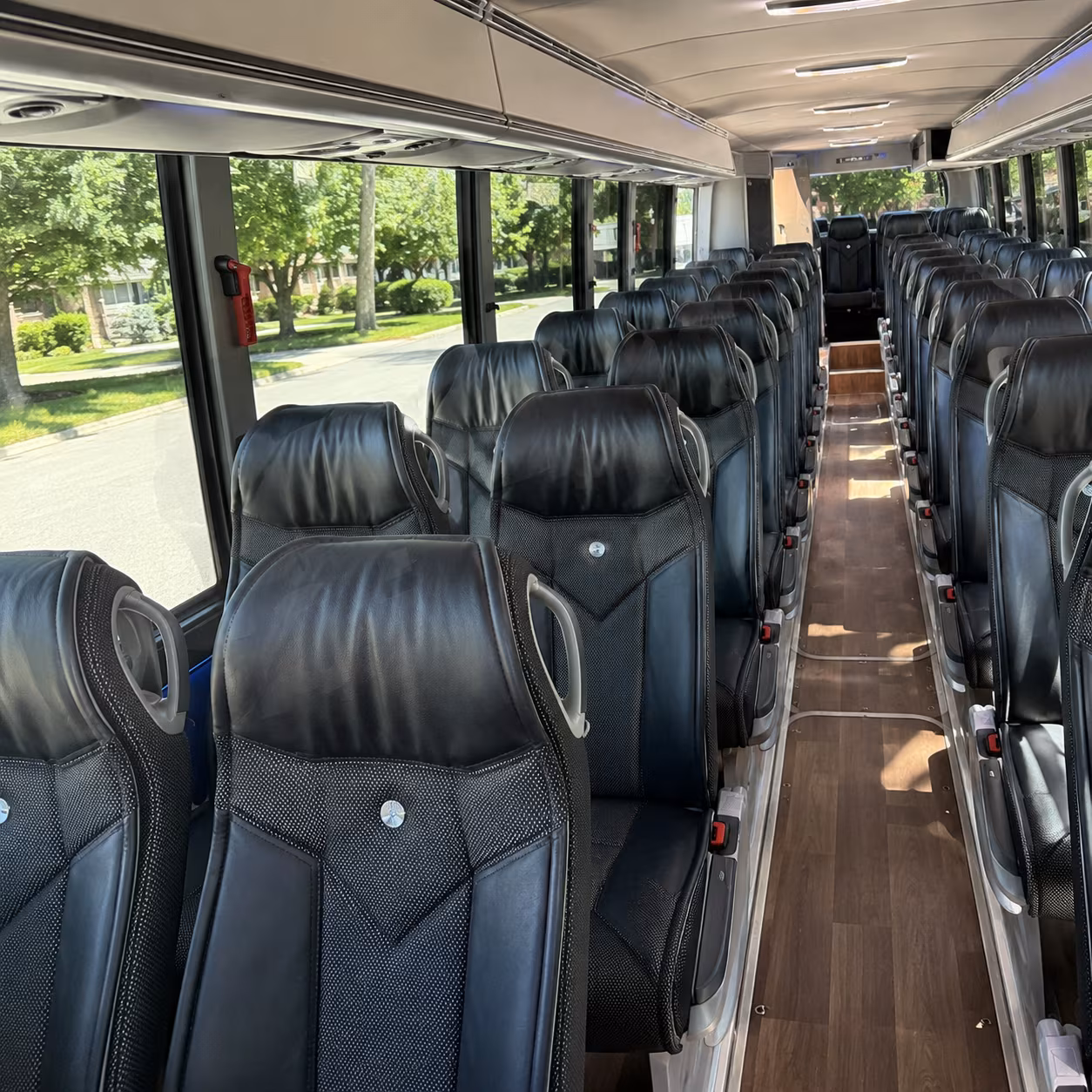 westminster 40 passenger charter bus inside