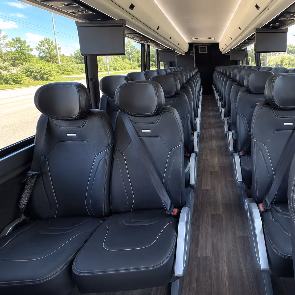westminster 47 passenger charter bus inside
