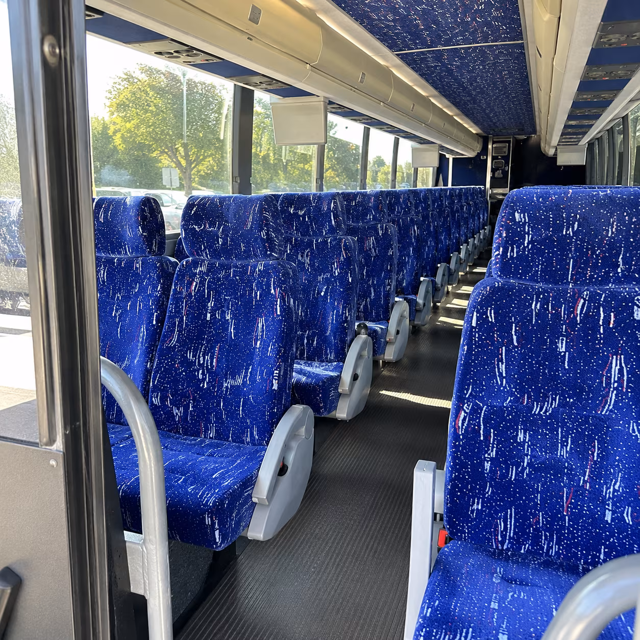 westminster 50 passenger charter bus inside